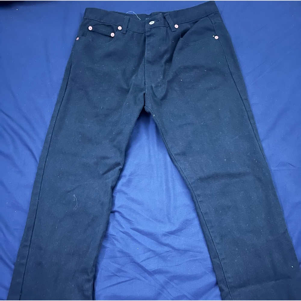 Evian Jeans yellow patch